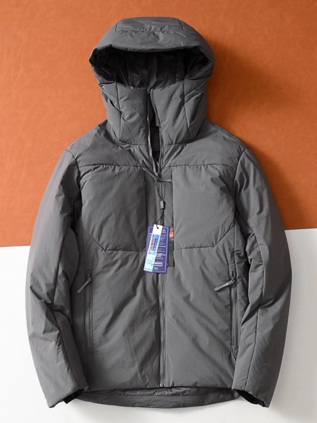 

Утепленная пуховая куртка с капюшоном для активного отдыха, молодежная, модная, на каждый день, из натурального пуха, стандартной длины, на молнии, современный стиль