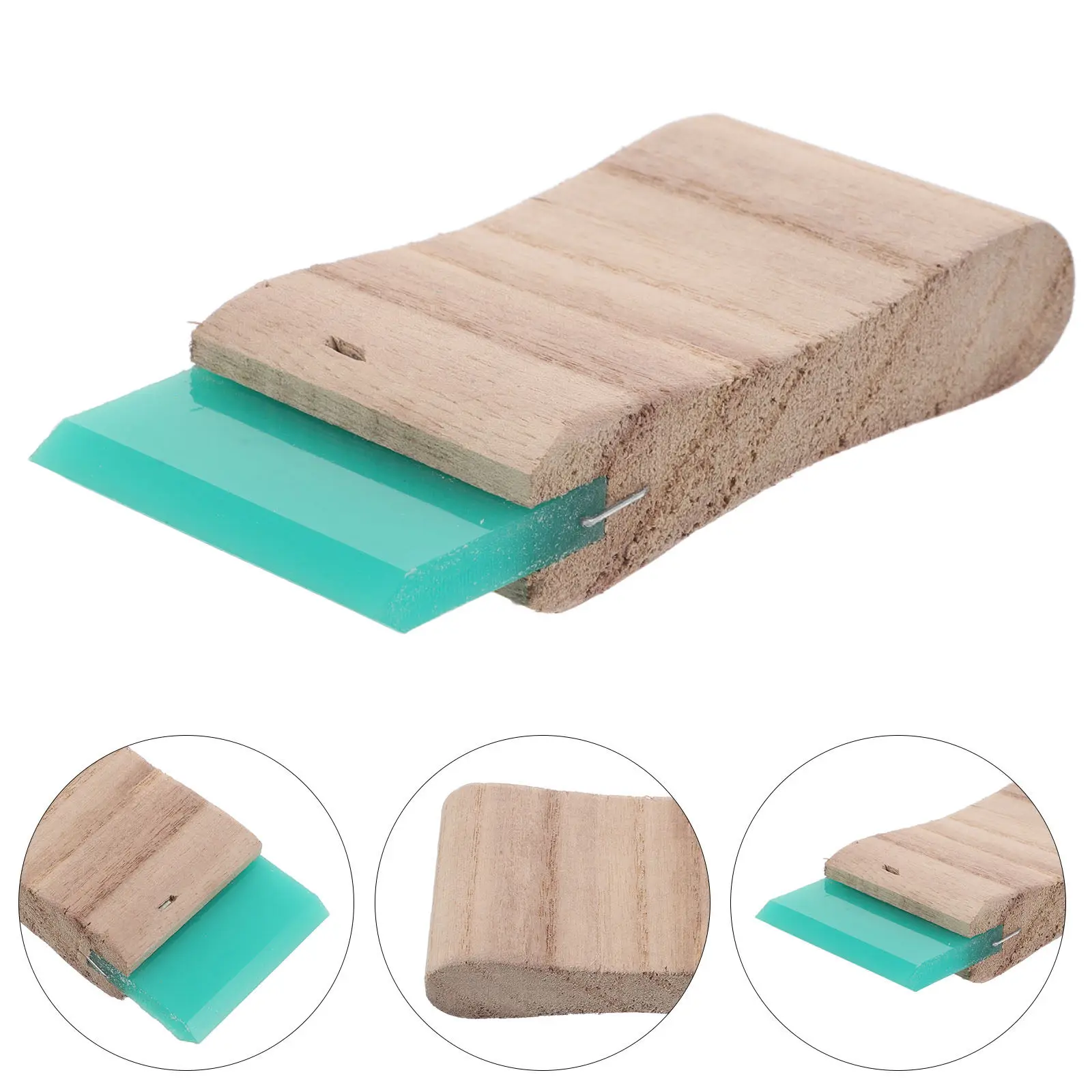 Silk Screen Printing Squeegee 75 Durometer Sharp Edge Wooden Handle Precision Ink Scraper for Fabric Paper Plastic Screen