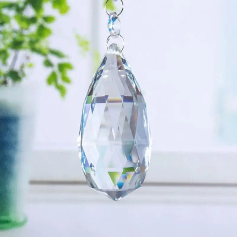 Glass Prism Crystal Pendant Rainbow Photography Filters Home DecorationTransparent Corn Ball Bead Lighting Accessories