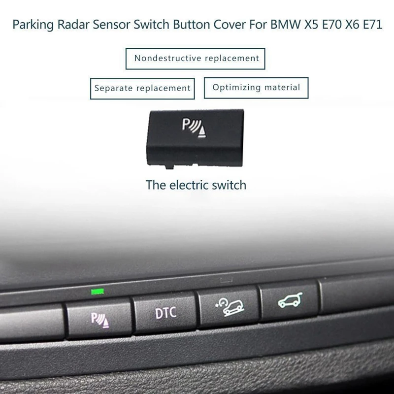 Cubierta de botón de interruptor de Sensor de Radar de estacionamiento para BMW X5 E70 2006-13 X6 E71 2008-14