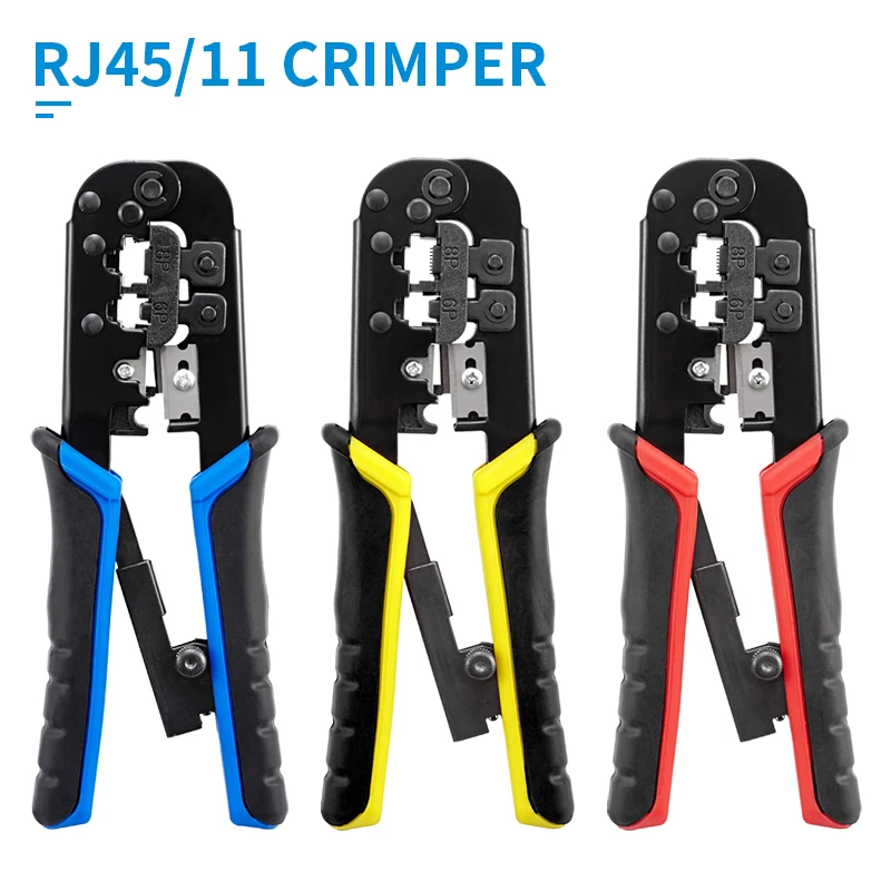 RJ45 Crimper RJ11 RJ45 Narzędzie do zaciskania kabli sieci Ethernet LAN Szczypce do zaciskania kabli sieci Ethernet LAN Szczypce do zaciskania kabli sieci Ethernet LAN Szczypce do zaciskania kabli sieci Ethernet LAN Sz