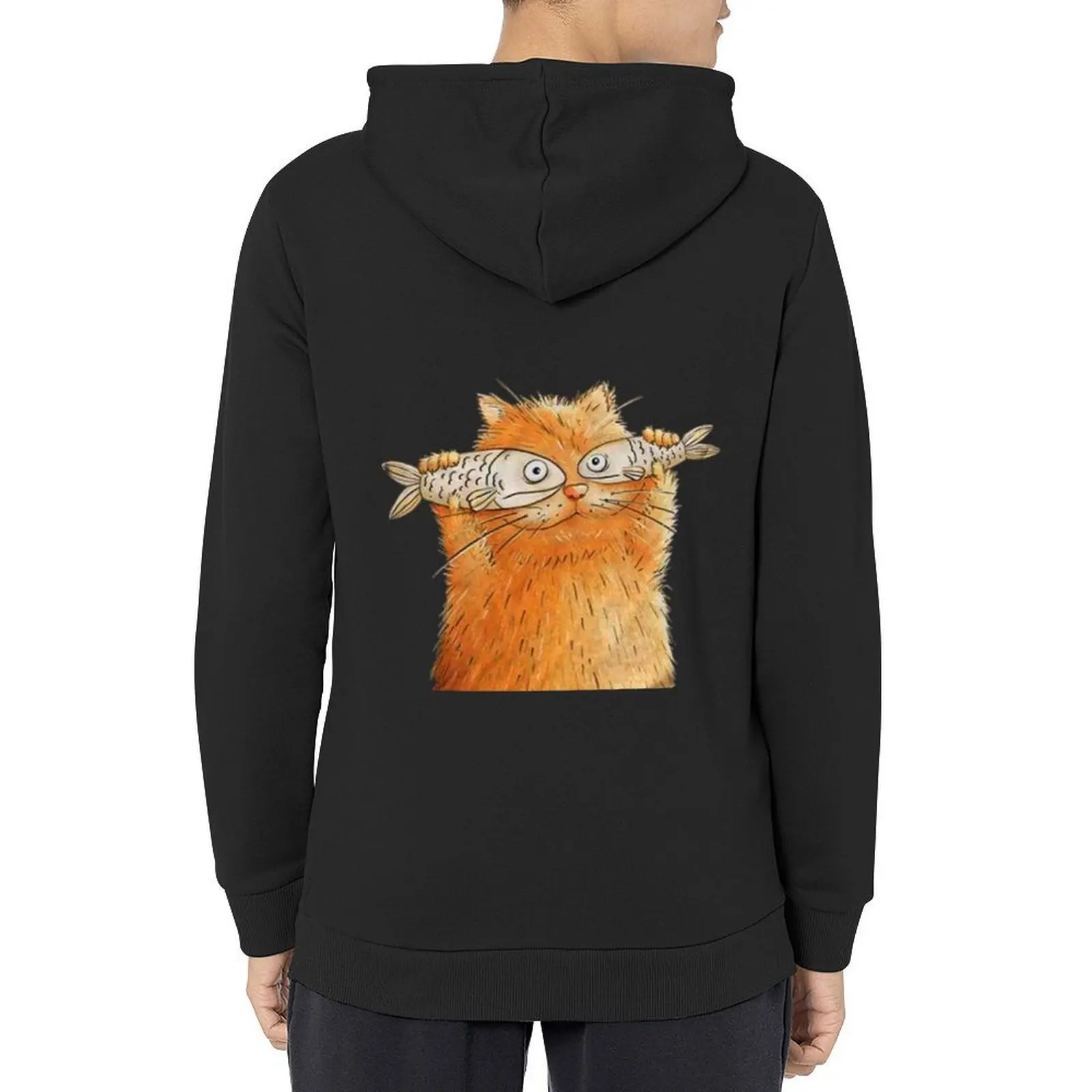 

Red-headed cat Hoodie korean autumn clothes anime clothes men's sweat-shirt set men clothing men hoodie