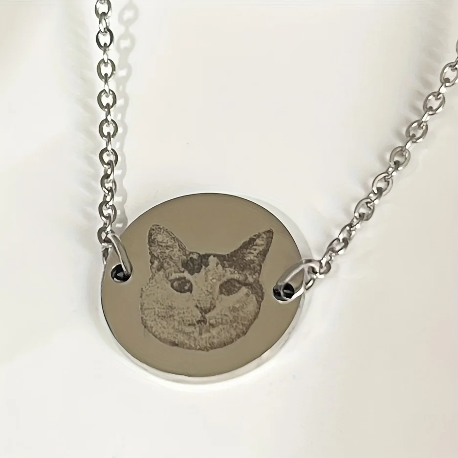 カスタム子猫の絵彫刻ステンレス鋼ブレスレット女性のためのクラシックファッションイースターバレンタインデーのギフトパーソナライズされた宝石