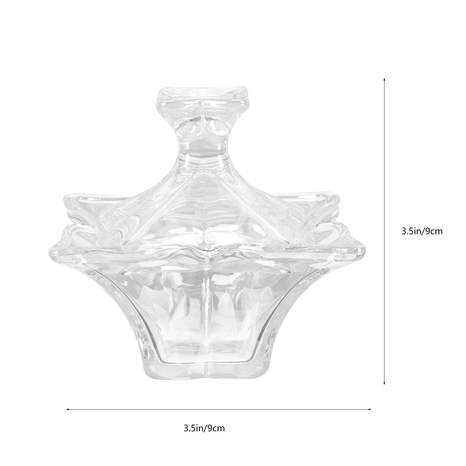 1 قطعة كأس كريستال زجاج كرافت مسمار الفن حاوية سائلة مع قدرة واضحة عرض تصميم سميكة القاع لخلط مسحوق البولندية أو #2