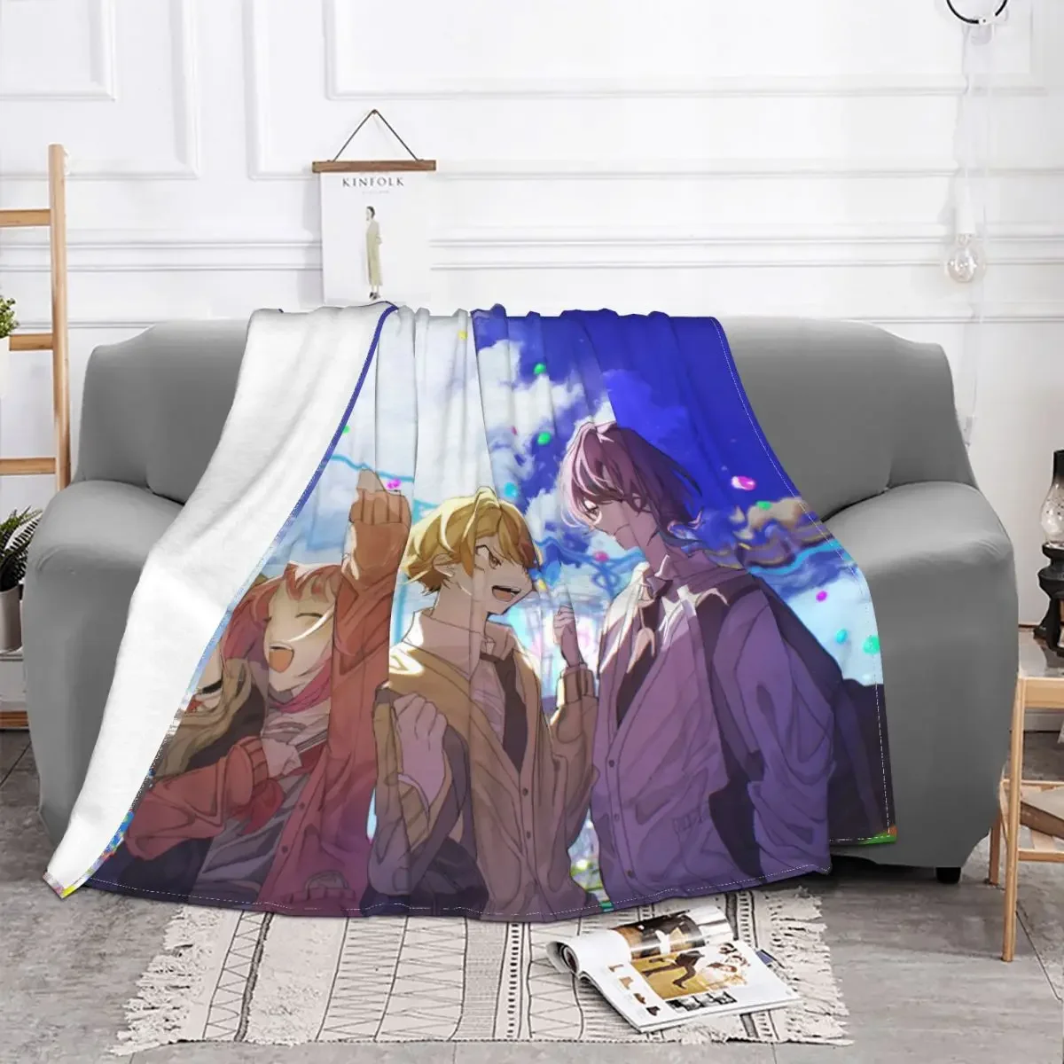 

Wonderlands X Showtime Baby Blankets Flannel Decoration Collage Cartoon Thin Throw Blankets for Bedding Travel Plush Thin Quilt