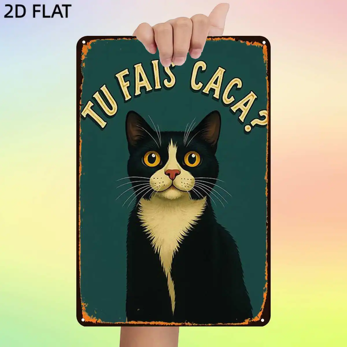 2D Flat, 1pc, Retro 