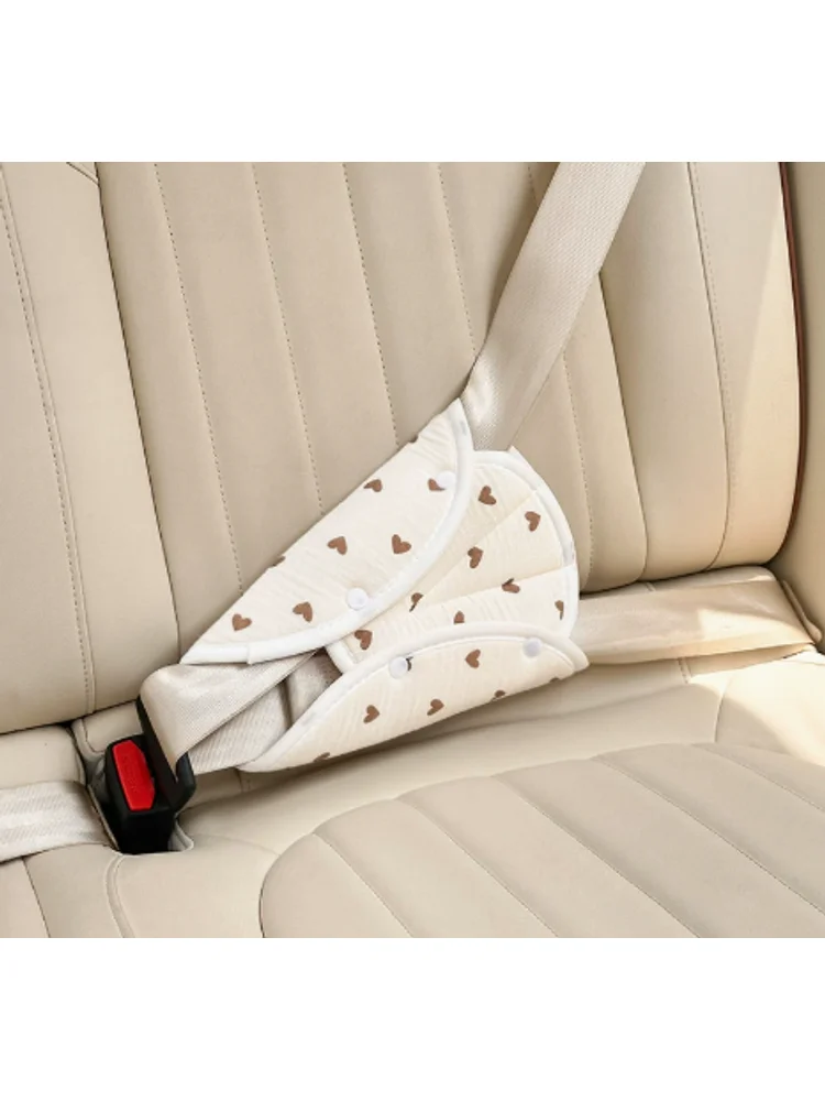 1 piece white car safety seat protector child stroller seat belt anti-strangle neck shoulder guard suitable for daily use
