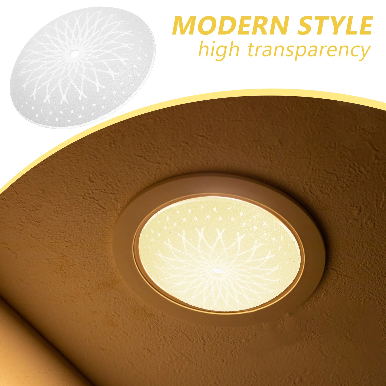 

Glass Lampshade Frosted Ceiling Light Shade Modern High Transmittance Easy Clean Replacement Cover for Bedroom Living Room