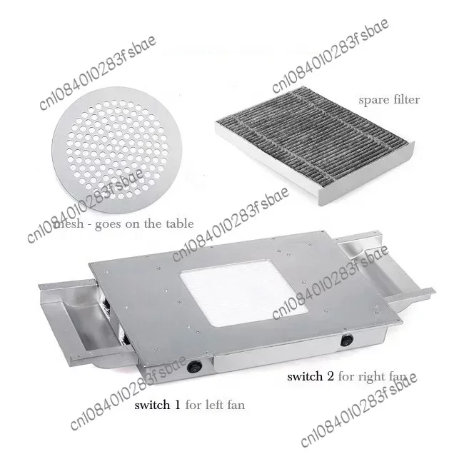 

Hand Tool Parts 4 Fans Nail Dust Collector For Manicure Table Strong Power To Collect The Dust Manicure And-or Pedicure