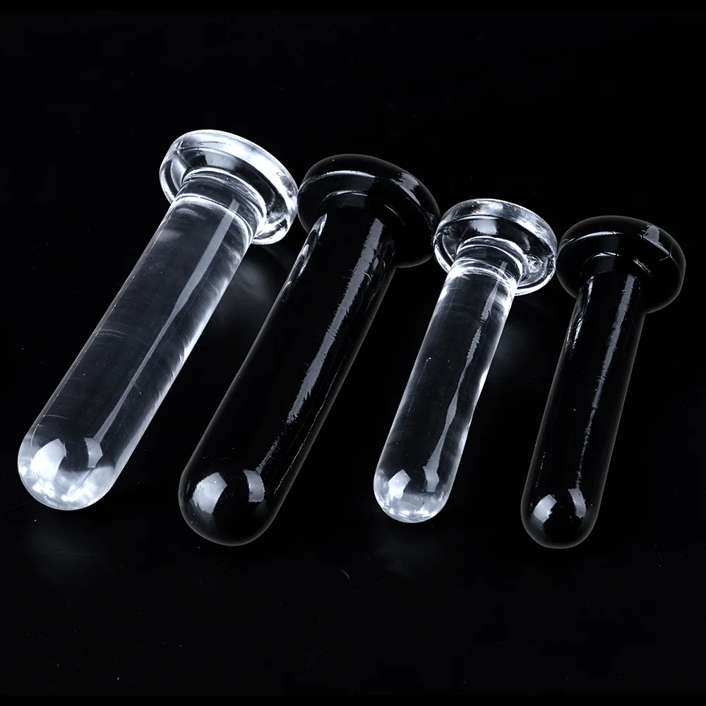 Crystal Dildo Anal Sextoys for Woman Black Buttplug G-spot Stimulate Prostate Massager Sextoy for Man Soft Dick Sucker Anal Plug