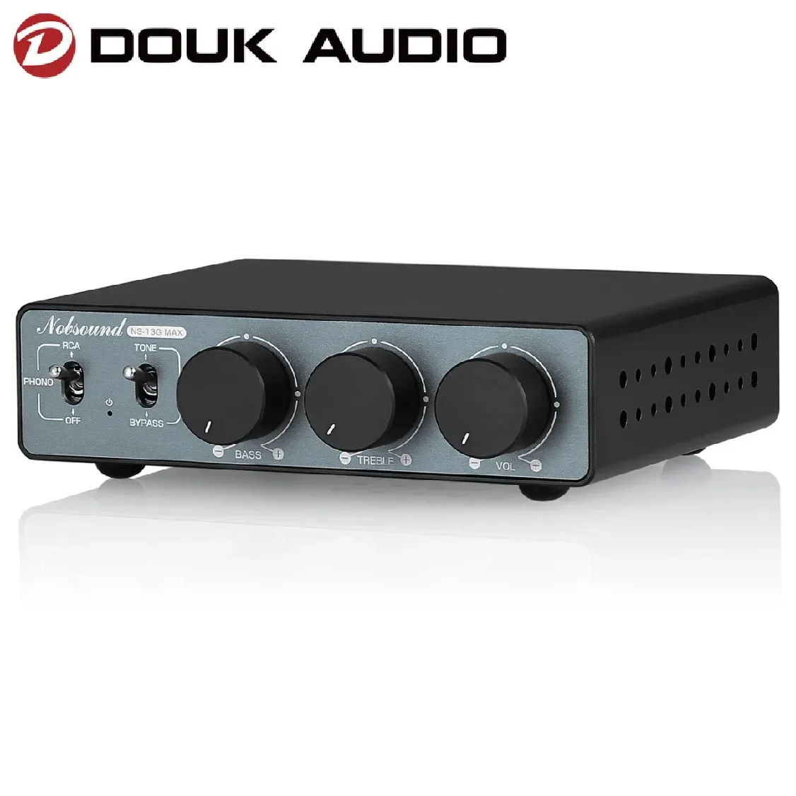 

Douk Audio NS-13G-MAX HiFi 2-Channel Stereo Audio Amplifier TPA3255 Mini Class D Power Amp with Phono 300W*2