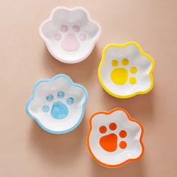 Pet Supplies Cat Bowl Ceramic Double Bowl Protects Cervical Neck Dog Eats and Drinks Water Bowl to Prevent Overturning Cute