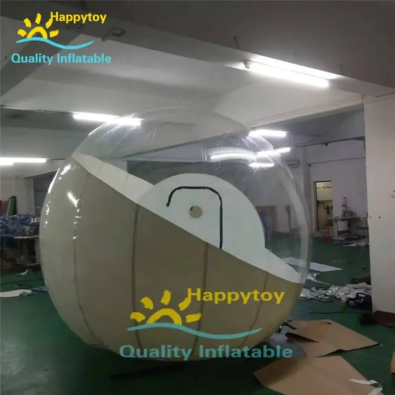 흰색 PVC 풍선형 버블 텐트 투명 텐트 호텔용 야외 터널 텐트 캠핑용