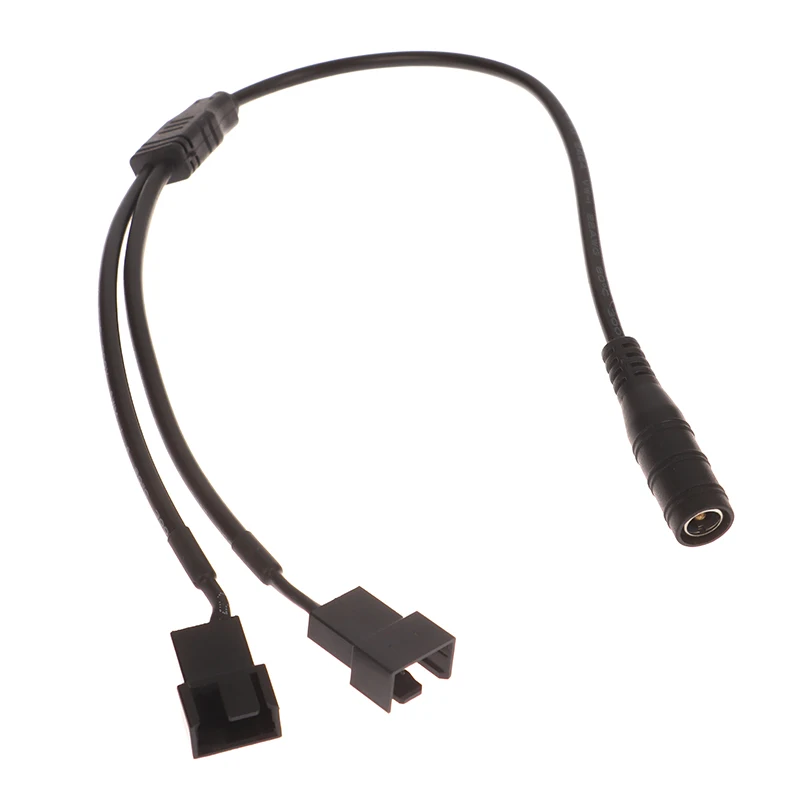 DC5521 To 4Pin Line Computer Chassis Fan Line 12V Power Adapter One-to-two Fan Patch Cord Adapter Cable