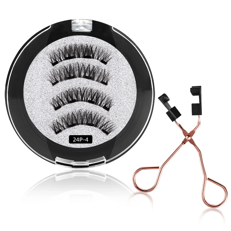 3D stereo Magnetic glue-free multi-layer Eyelashes extention with Quantum Eyelash Curler Set