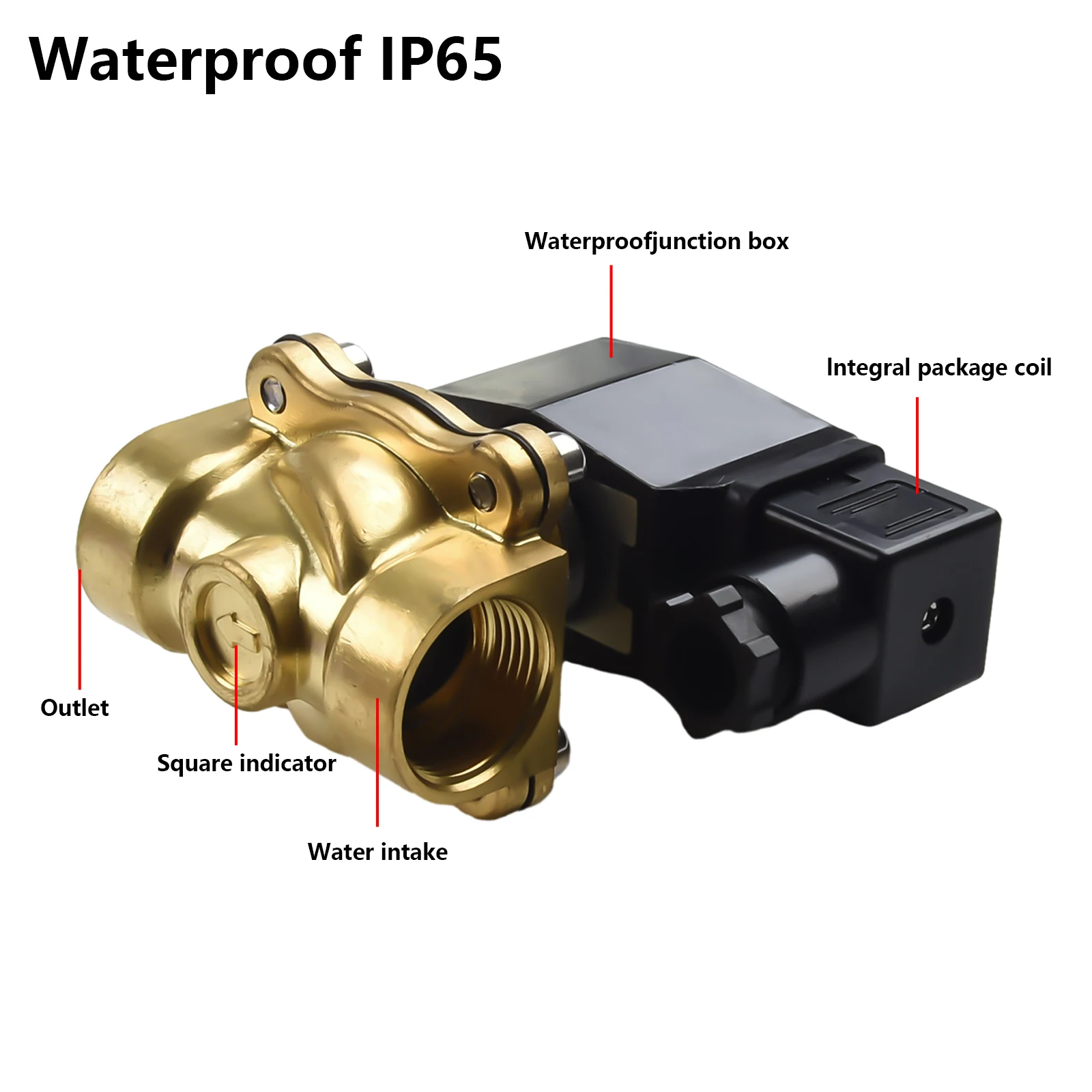 AC 220V 230V Brass Solenoid Valve 3/4 Inch Interface Designed for Direct Acting Operation in Air Water and Oil Circuits