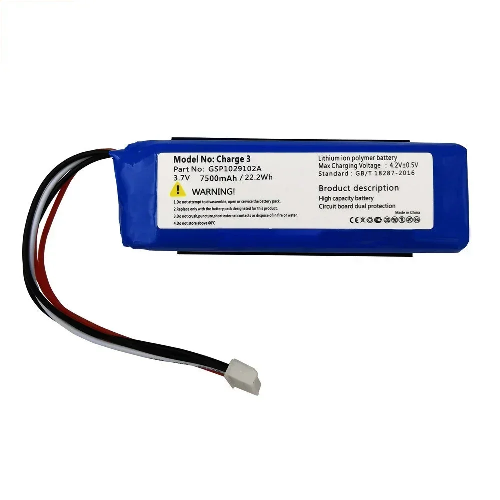 Najlepsza marka 100% oryginalny 3,7 V 7500 mAh GSP 1029102 Akumulator CS-JML330SL do baterii JBL Charge 3 Charge3 Bateria