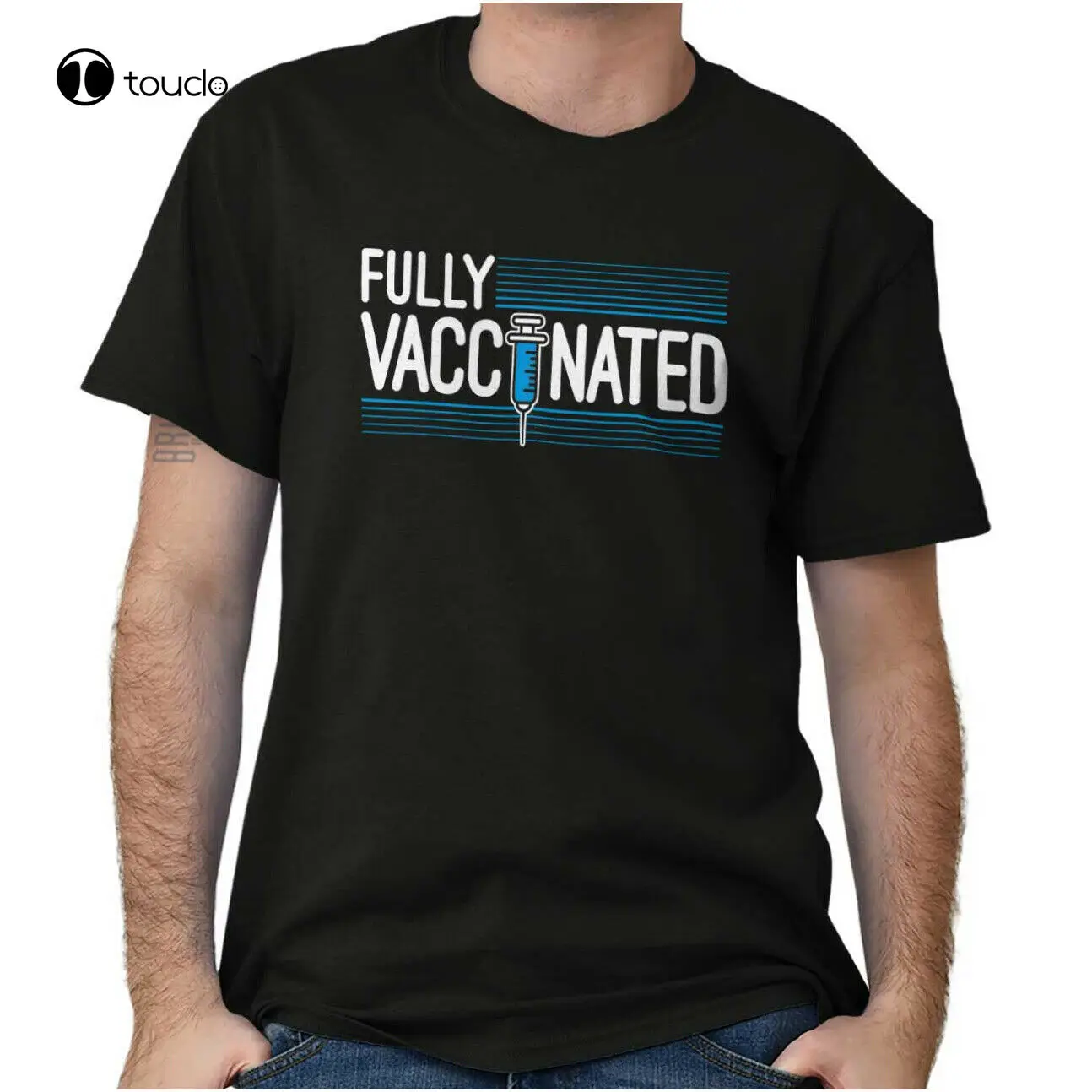 Fully Vaccinated Got My Vaccines Save Lives Womens Or Mens Crewneck T Shirt Tee Custom Aldult Teen Unisex Digital Printing