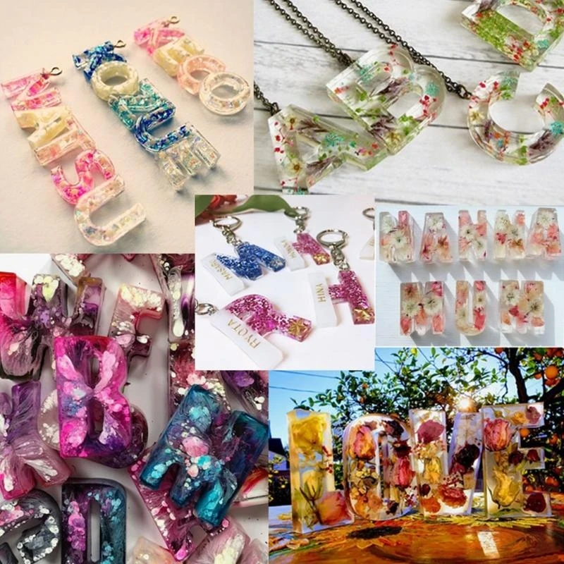 English Letter Pendant Resin Mold Large Letter Silicone Casting Mold Resin Casting Mold Art Craft Tools