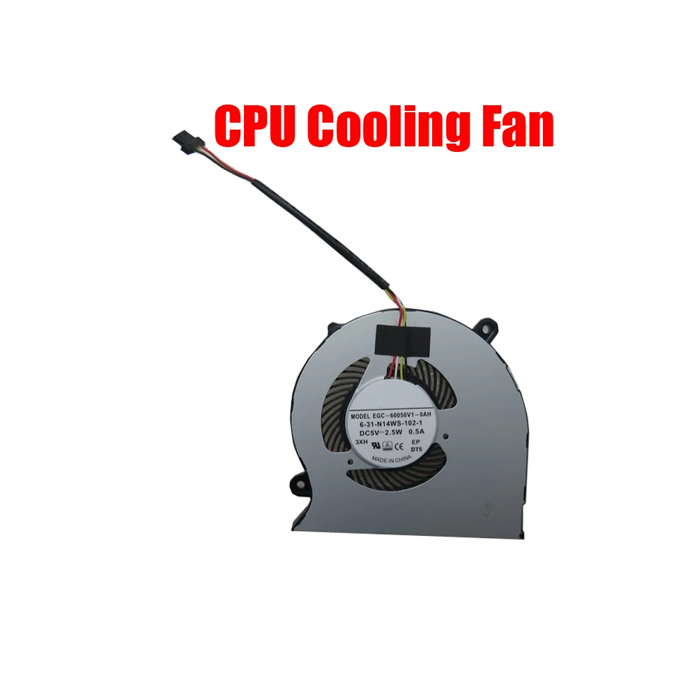 Laptop CPU Cooling Fan EGC-60050V1-0AH 6-31-N14WS-102-1 DC5V 2.5W 0.5A New