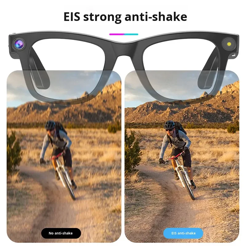 แว่นตาอัจฉริยะ AI พร้อมกล้อง 8MP บันทึกภาพและวิดีโอ แปลภาษา ตอบคำถามด้วย AI แว่นตาอัจฉริยะ เลนส์โพลาไรซ์ รองรับ CHAT GPT