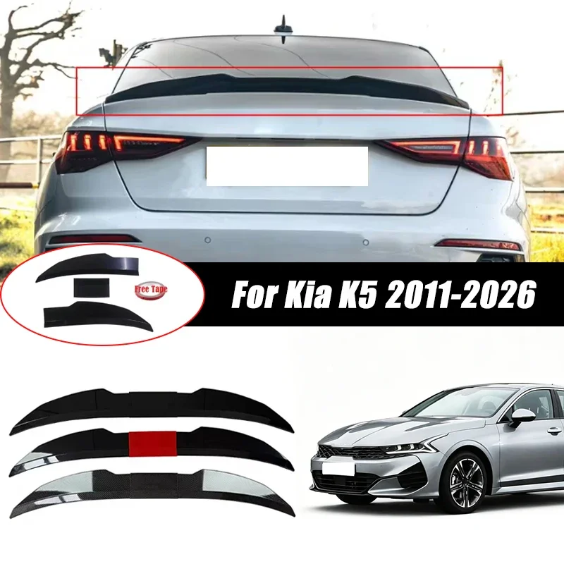 3pcs Sedan Rear Trunk Spoiler For Kia K5 2011-2026 Adjustable DIY Modified Trunk Spoiler Automotive Accessories