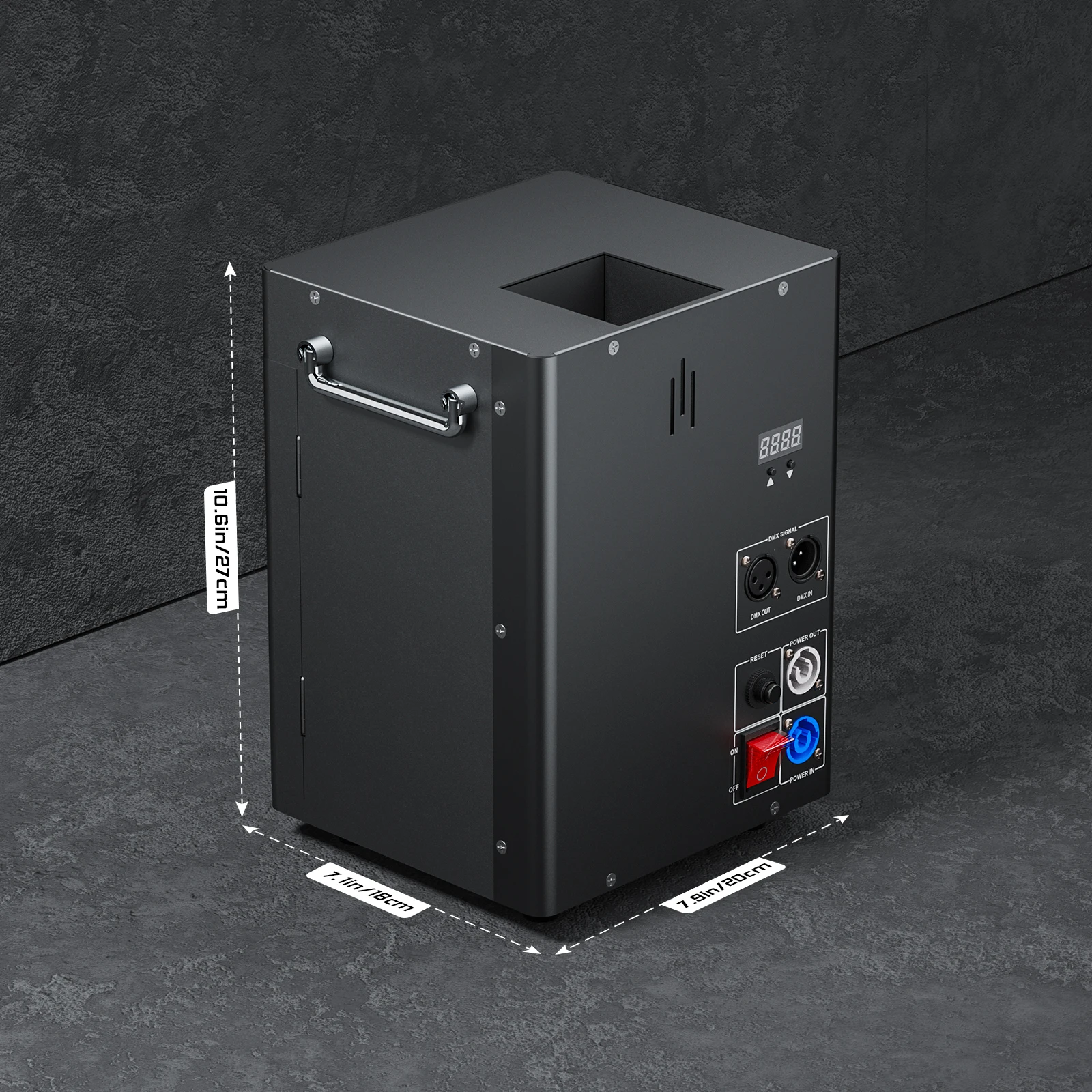 Fieryzeal 80W New DMX Fire Thrower Flame Effect Projector Machine Flame Thrower Outdoor Stage Show Xmas Party DJ Disco Machine