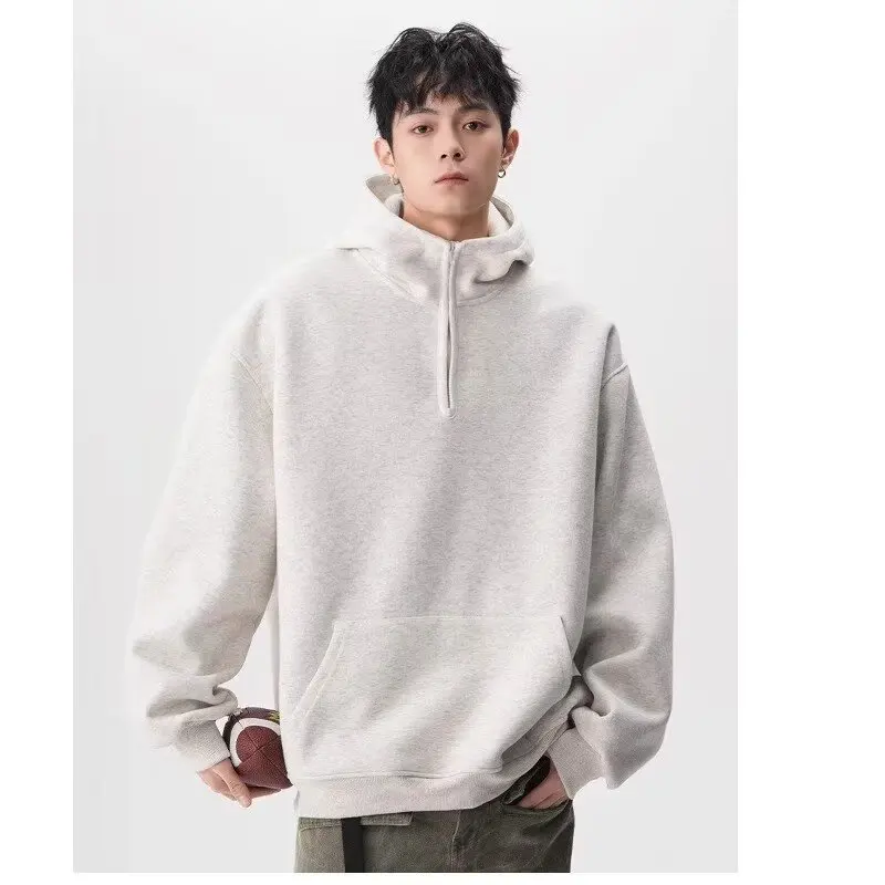 Style Trendy Hoodie For Men, Spring And Autumn,   Simple Loose Casual Versatile Jacket Top