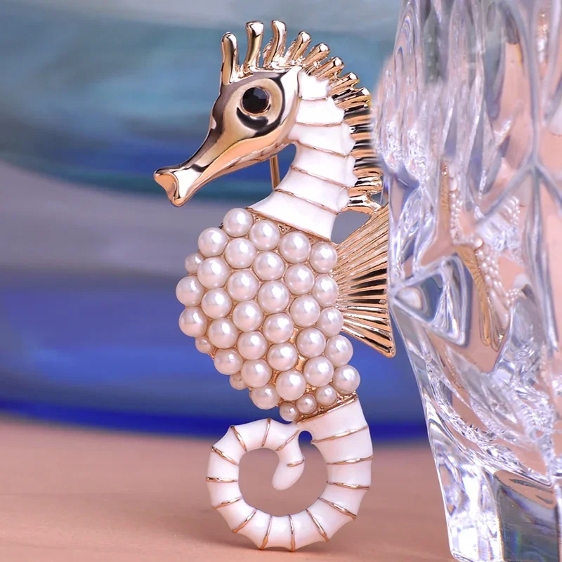 Cute Sea Horse Brooches Wedding Broach Pins Broches Vintage Jewelry Brooch Bouquet Relogio Feminino Esmalte De Unhas