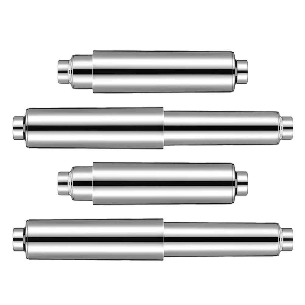 

4pcs Paper Towel Holder Silver Chrome ABS Bathroom Kitchen Adjustable Tissue Core Replacement Rods Durable Design Easy Install
