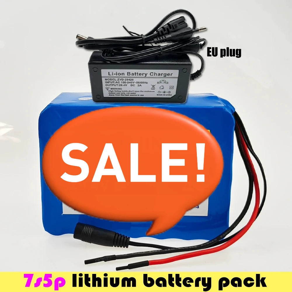 7S5P battery Pack Built-in Smart BMS for Bike Unicycle Scooter Wheel Chair 29.4V 16000mAH 18650 Li-Ion