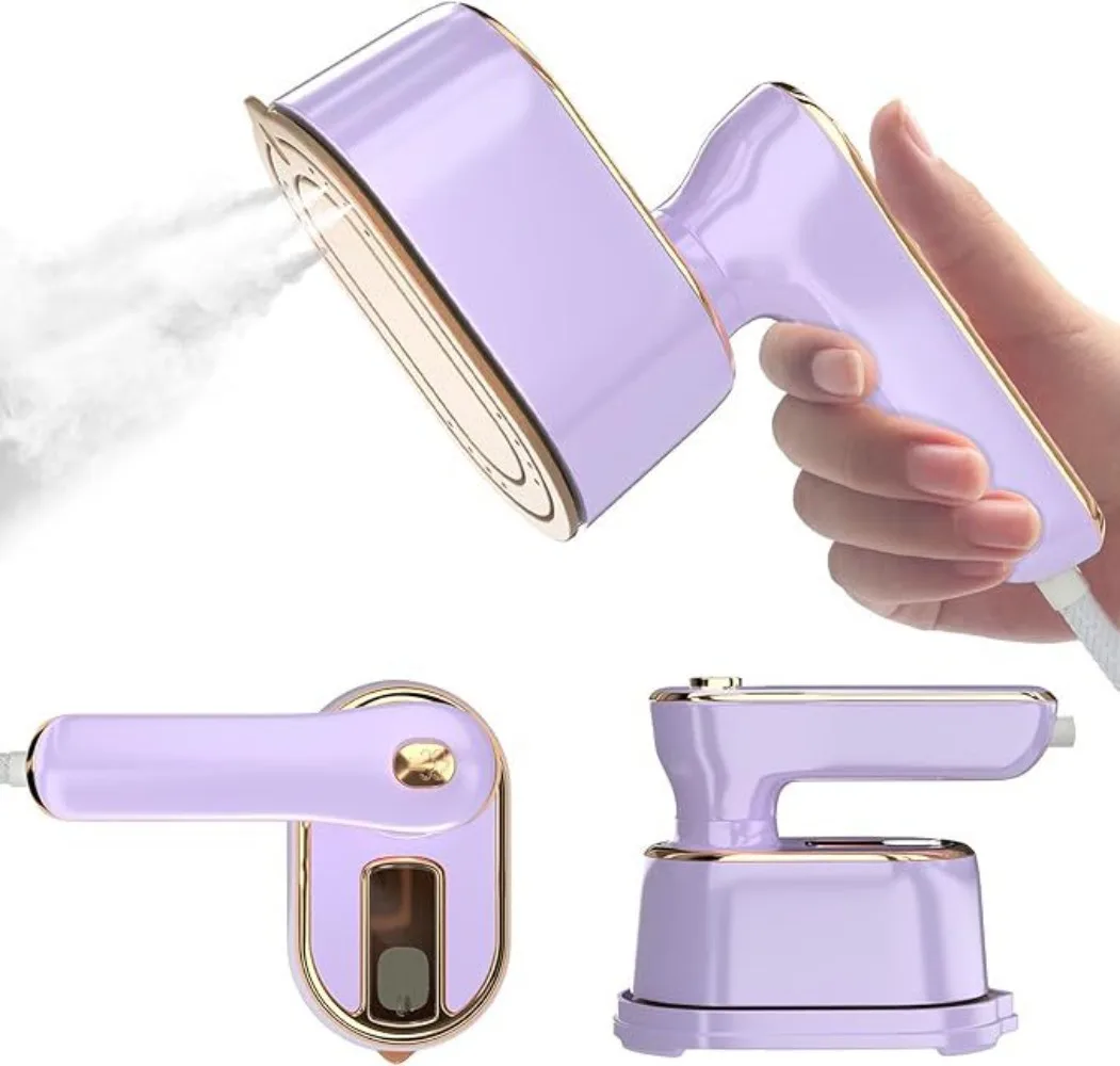 Portable Steam Iron for Clothes 1000W Dry Wet Garment Steamer Brush Ironing Machine Rotating Mini Electric Iron for Home Travel