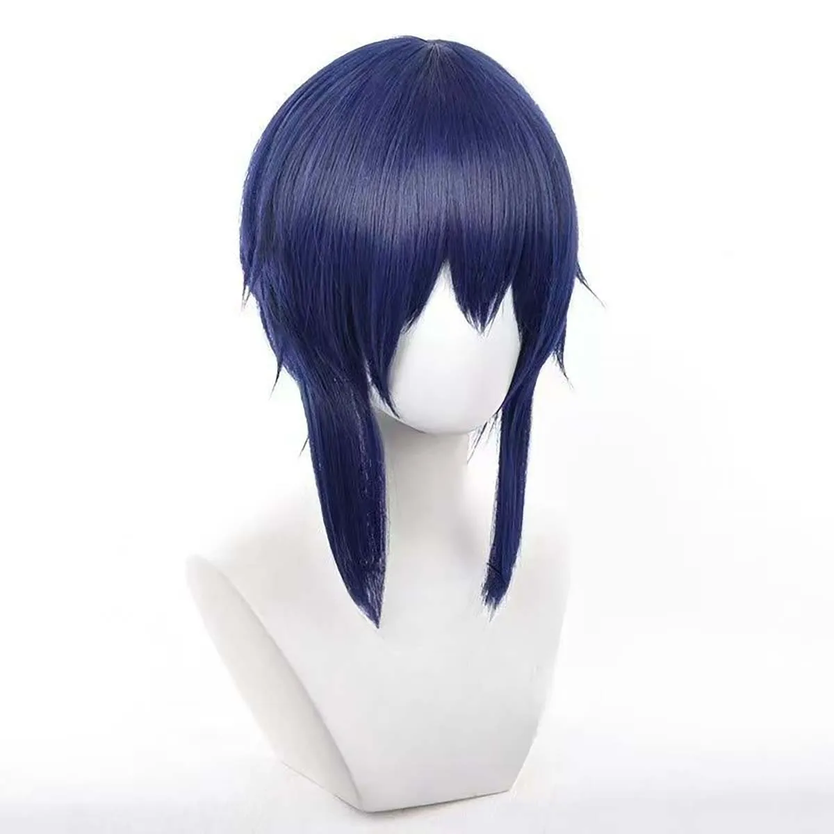 Mannen Anime Shugo Chara Cos Tsukiyomi Ikuto Diepblauw Kort Steil Haar Pruik