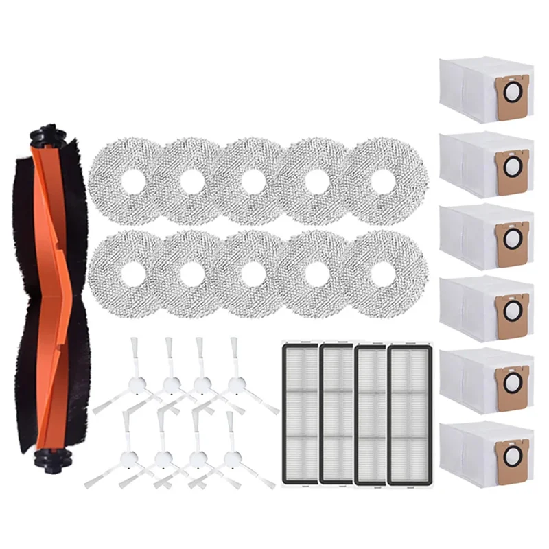 ABRG-Per Xiaomi X20 +/X20plus Robot Aspirapolvere Accessori Spazzola A Rullo Spazzola Laterale Filtro Mop Pad Sacchetti Per La Polvere Pezzi di Ricambio