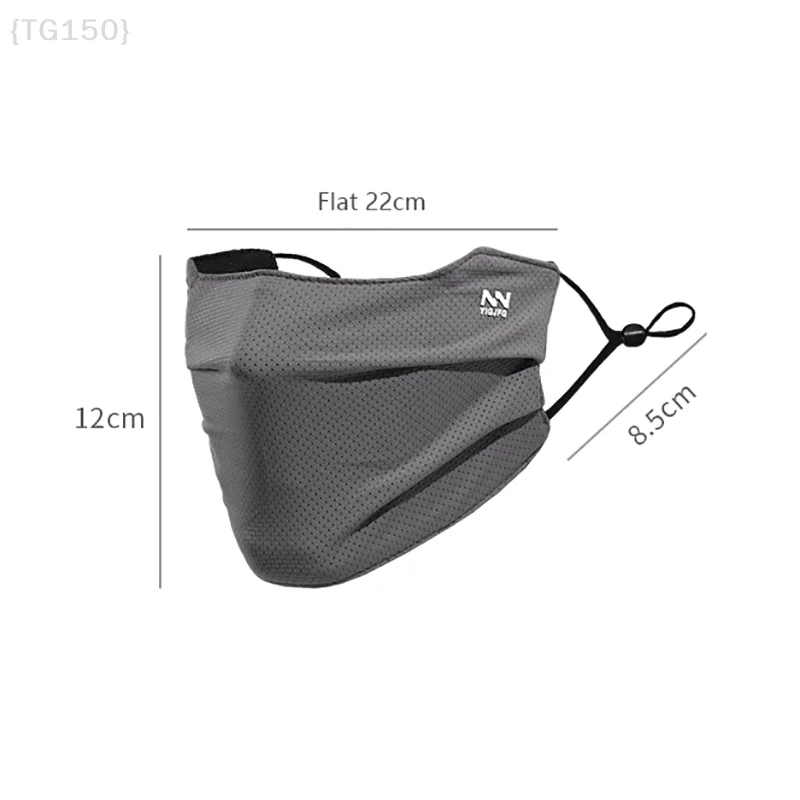 Sun Guard Washable Face Mask For Men Reusable Breathable Shield; Solid Color Summer Cycling Protection