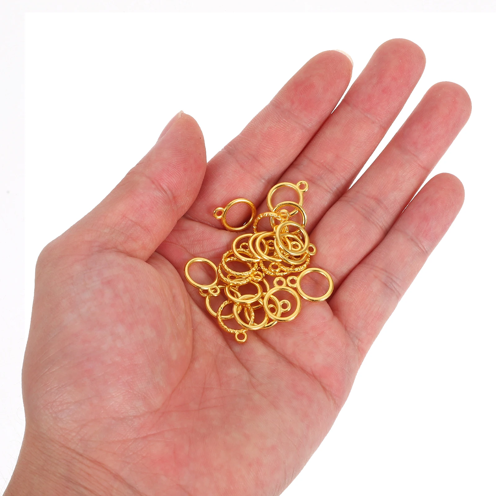 

100 Pcs Mini Resin Jewelry Frame Pendants Blank Bezel Charm DIY Metal Epoxy Hollow Earring Charms