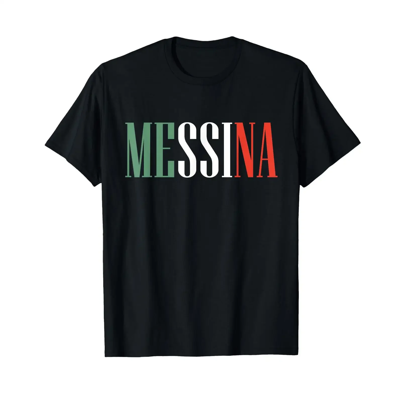 Camiseta de hombre Sicily Italian Beer Messina, negra, vintage, lavada, para uso diario, informal, con gráfico, elegante, estilo streetwear