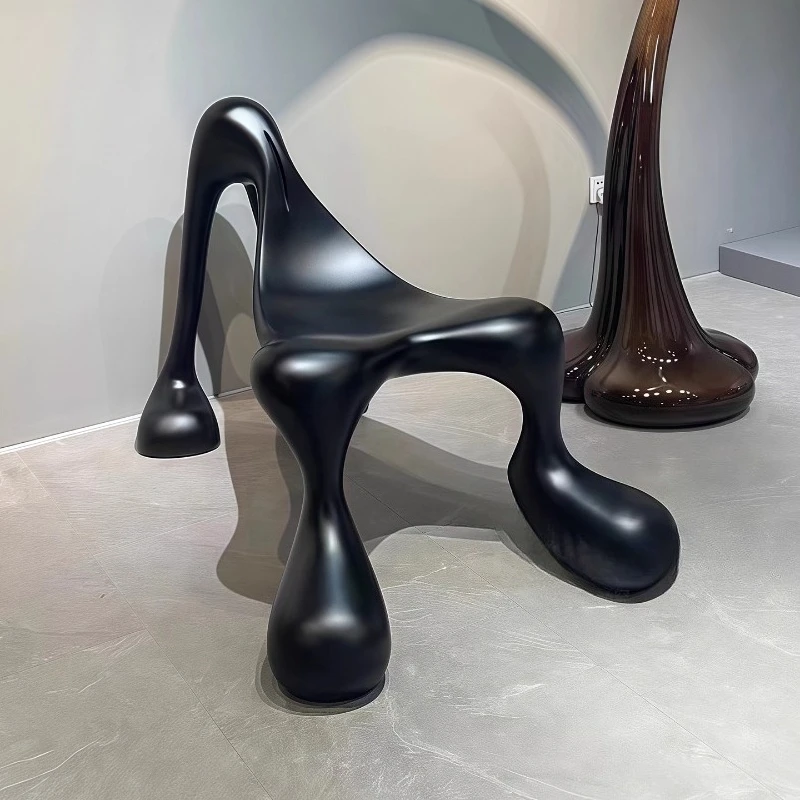 

Leisure chair creative abstract fiberglass model room living room outdoor hotel shoe changing stool