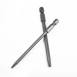 Puntas de destornillador Torx de cabeza magnética, 100mm de largo, herramientas manuales de acero de aleación, T8/10/15/20/25/27/30/40, 1 unidad