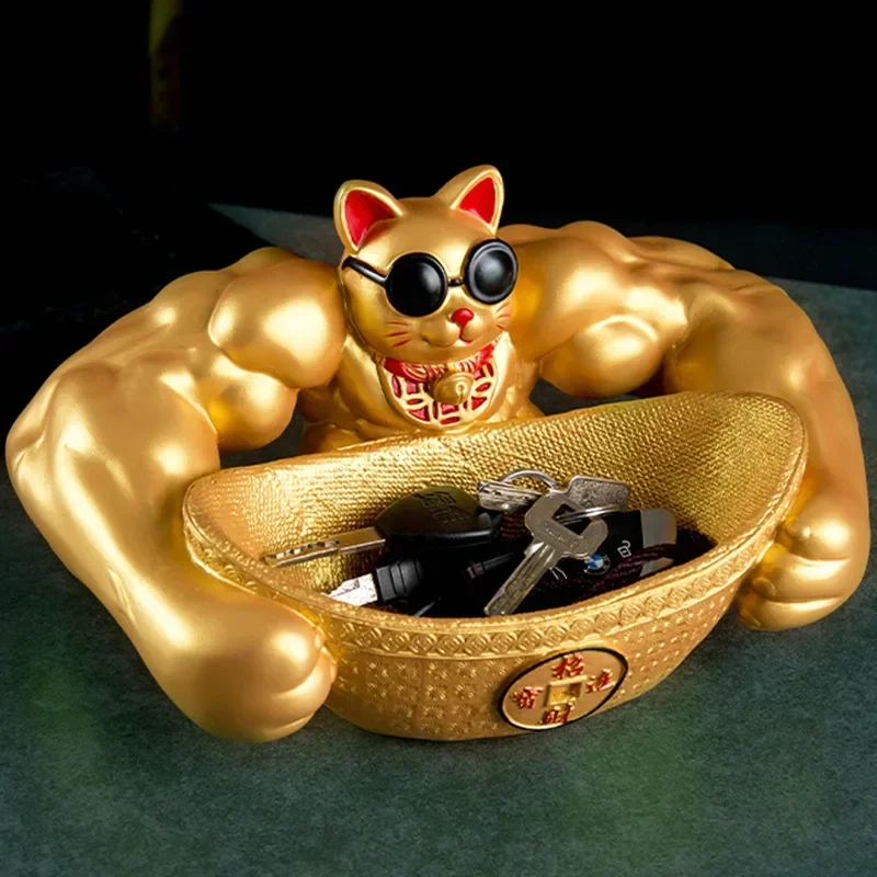 

Qilin Arm Treasure Cat Giant Arm Powerful Arm Muscle Robbery Cat Net Red Living Room Desktop Front Desk Wealth Decoration