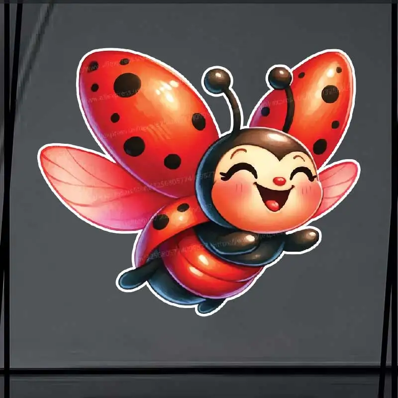 Car stickers Ladybug Car Sticker Vinyl Decal Waterproof Rear Window Motorcycle Camper Bumper Truck Laptop Decoration SH830