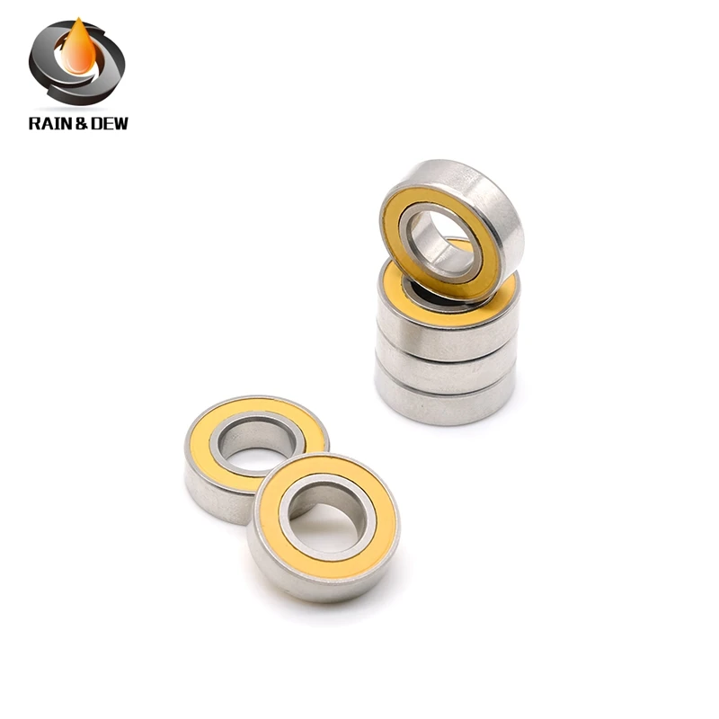 

688-2RS Bearing ABEC-3 10PCS 8x16x5 mm Miniature 688RS Ball Bearings 618/8RS Z3V3 Orange Sealed Bearing 688 2RS