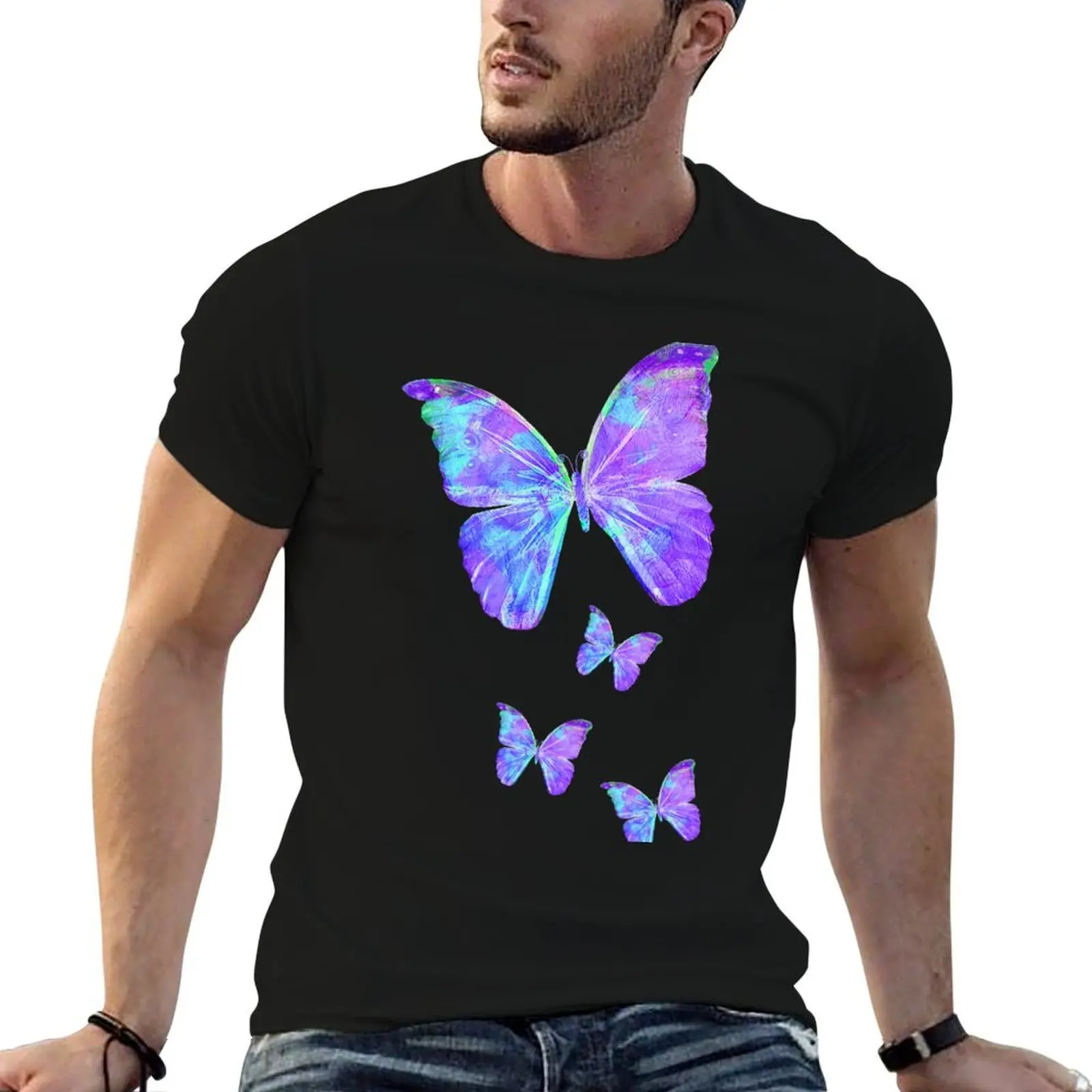 

T-Shirt t Marvin t Purple man cotton anime shirt luxury shirt by Butterflies tshirt Jan man