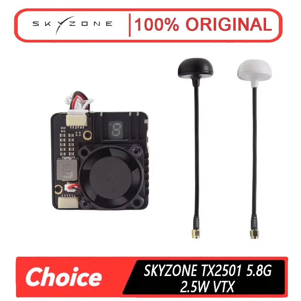 

SKYZONE TX2501 5,8G 2,5 Вт VTX — 56-канальный видеопередатчик дальнего действия с радиатором с ЧПУ для FPV Racing Professional Drone Parts