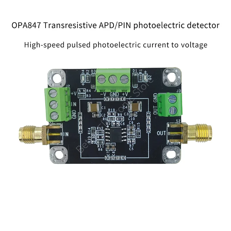 opa847-トランスレジスタ型apd-pin光電検出器-高速パルス光電流-電圧tiaアンプモジュール