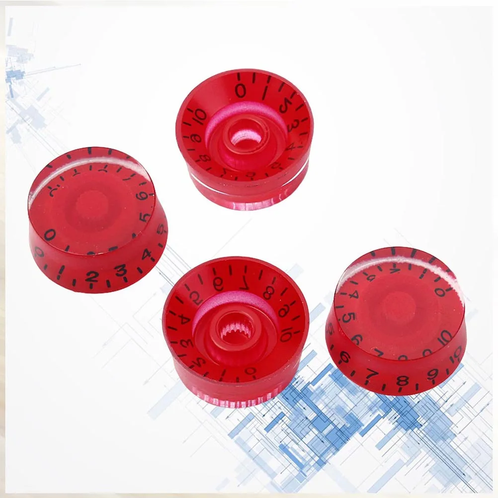 

4pcs Red Guitar Volume Tone Control Knobs For Electric Guitar Replacement Parts Rotary Knobs Gd35 Instrument Accessories