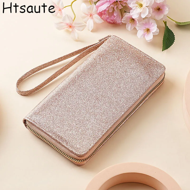 Fashionable Simple Clutch women's Long Hasp Wallet Lightweight Portable ID Card Credit Card Holder Bifold Zipper Wallet
