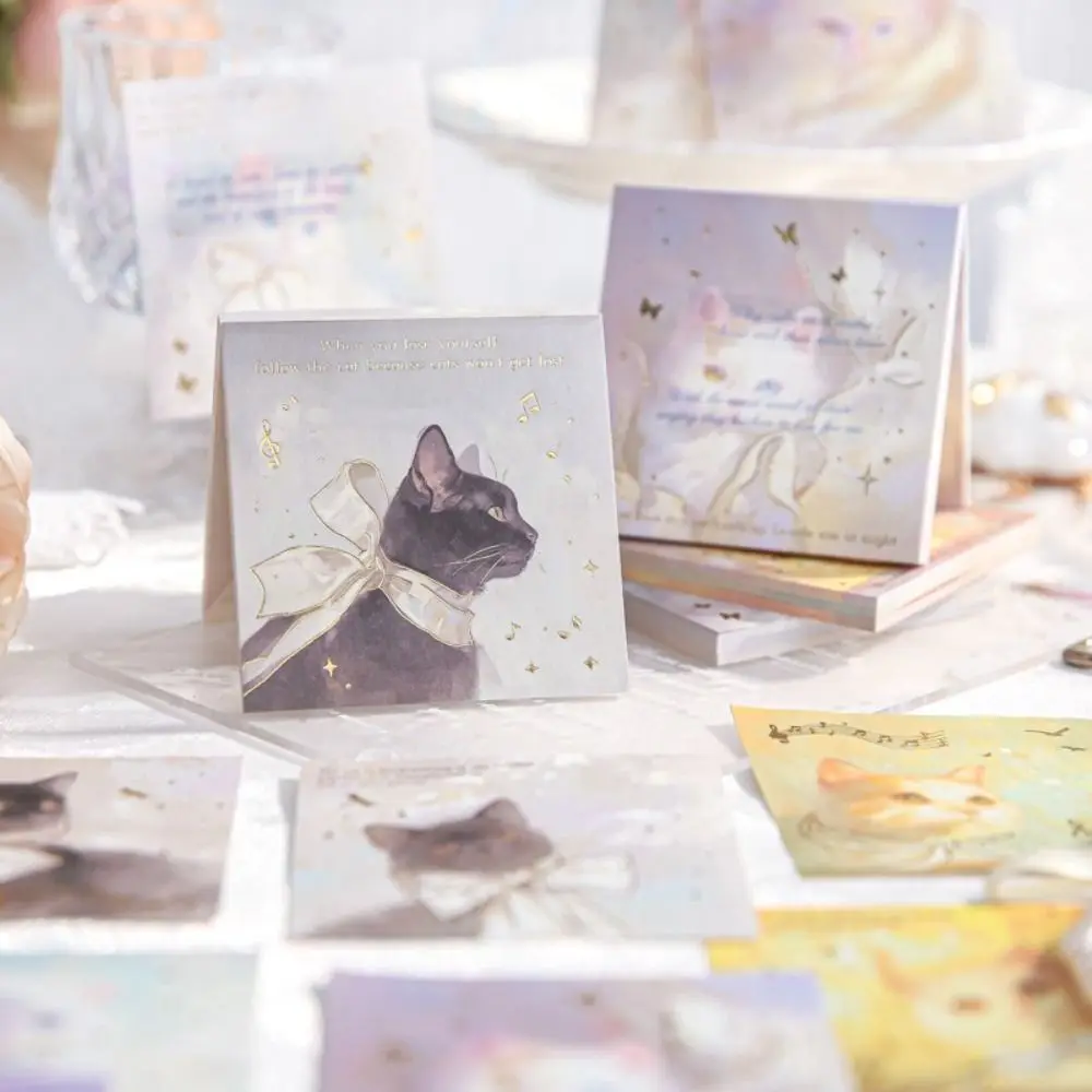 

60pcs/set New Dreamy Cat Themed Sticky Notes Book Versatile Memo Pad Journal Decor Cute School Supplies Stationery