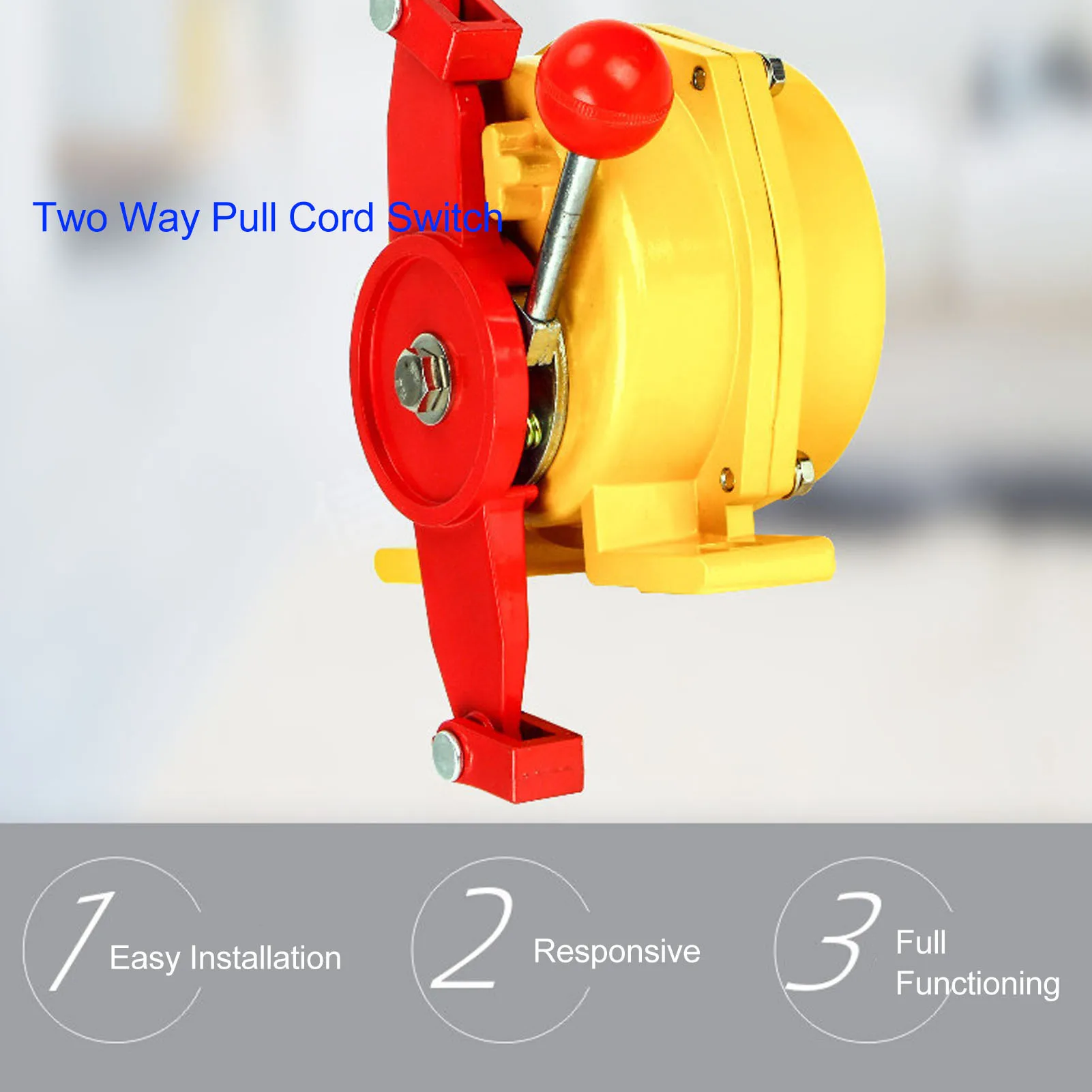 

Belt Conveyor Emergency Stop 2 Way Pull Rope Cord 24-380V Good Sealing Shock Proof Light Weight for Large Gantry Crane