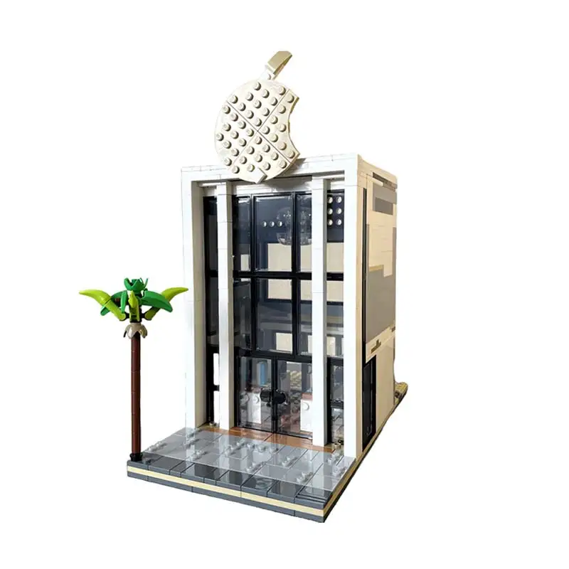 MOC City Modular Modern Architecture Model Residential Mobile Store Building Blocks Set DIY Puzzle  Toys Bricks Children's Gifts